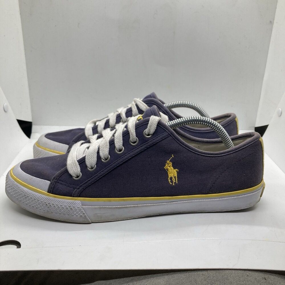 Polo Ralph Lauren Cantor Low Canvas Shoe Mens size 9.5 Navy Blue Chancery